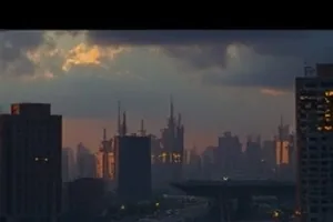 《一台老式放映机》封面：院子里架起的16毫米放映机